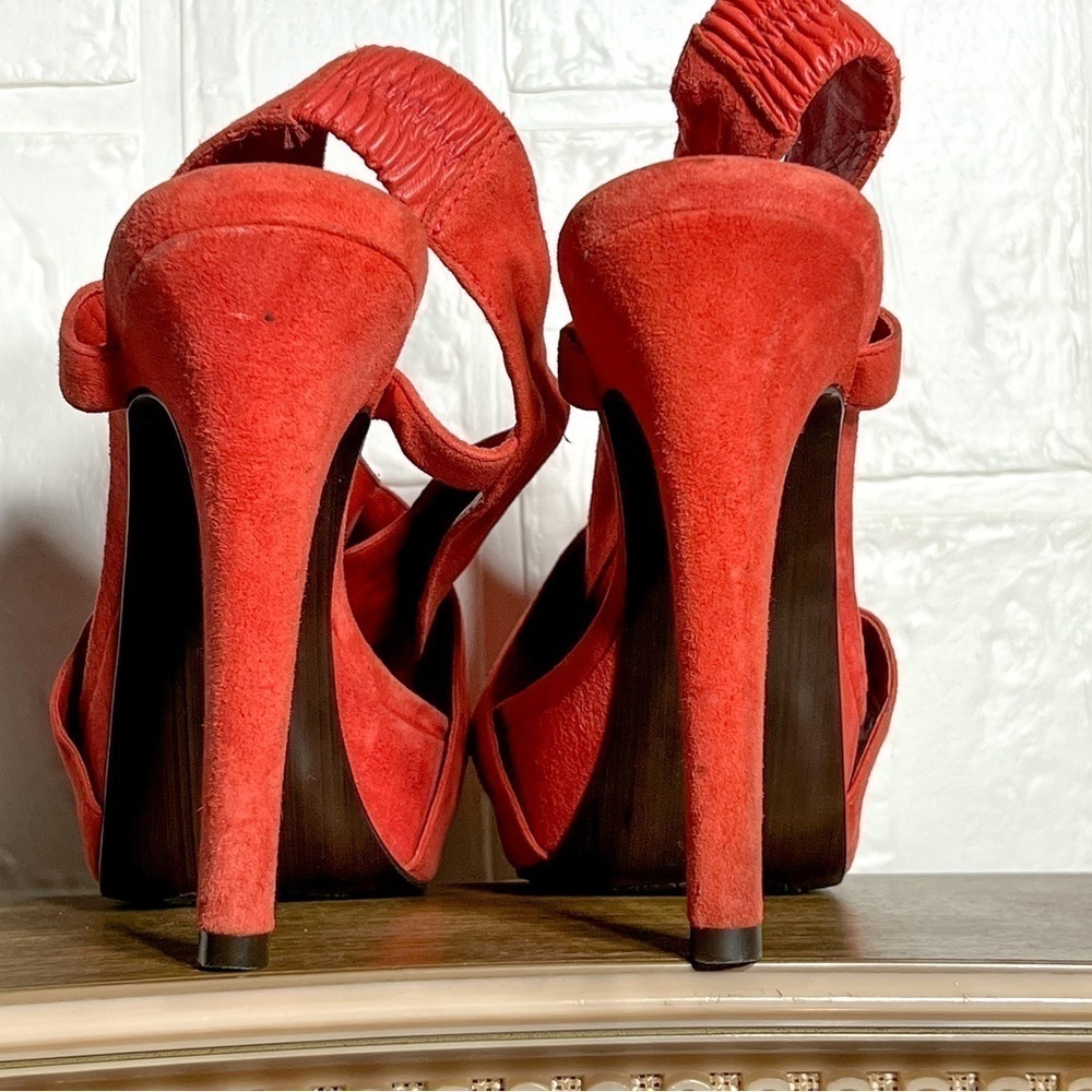 DIANE VON FURSTENBERG Suede Slingback Sandals - Picture 2 of 6